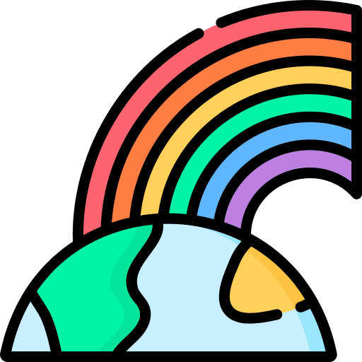 Rainbow ecology and environment earth earth day icon Rainbow ecology and environment earth earth day icon