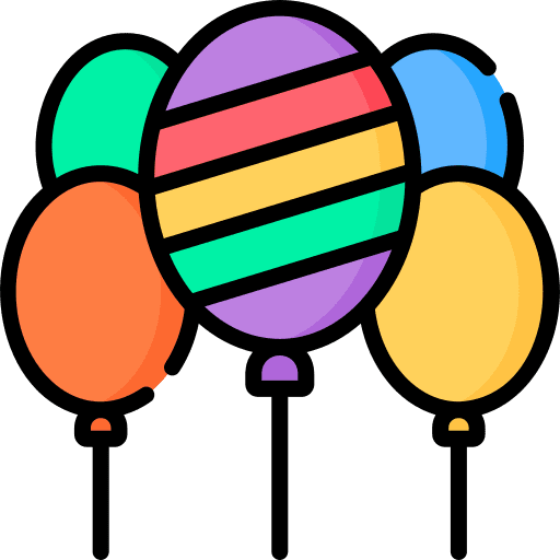 Balloon celebration balloon flag icon Balloon celebration balloon flag icon