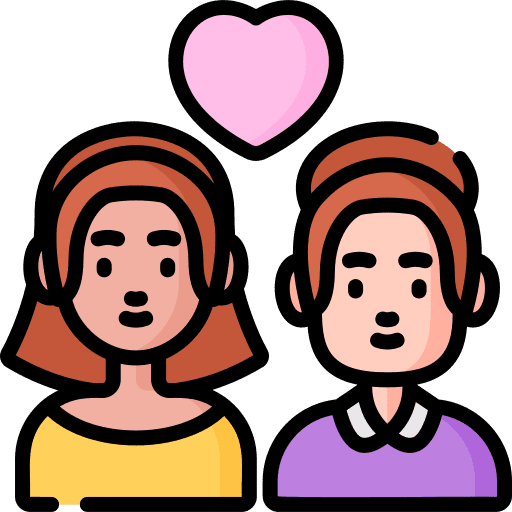 Couple pride relationship shapes and symbols icon Couple pride relationship shapes and symbols icon