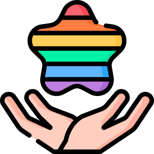 Star romantic rainbow stars icon Star romantic rainbow stars icon