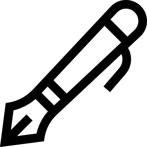 Fountain pen website content pen tool icon