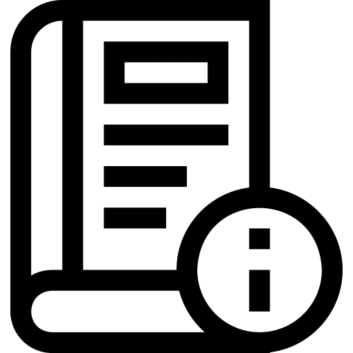 Information help communications instruction icon Information help communications instruction icon