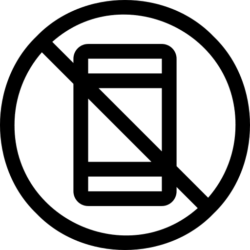 No phone prohibition signaling prohibited icon No phone prohibition signaling prohibited icon