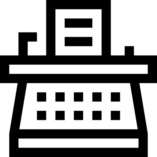 Typewriter sheet communications typewriter icon Typewriter sheet communications typewriter icon