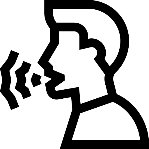 Hoarseness healthcare and medical man speech icon