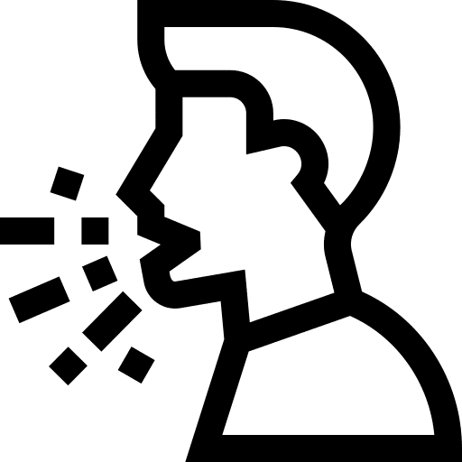 Sneezing cough spread covid 19 icon