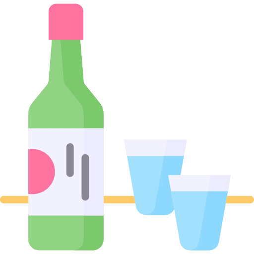 Soju drink soju korea icon Soju drink soju korea icon