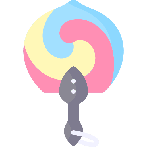 Fan traditional fan flag icon Fan traditional fan flag icon