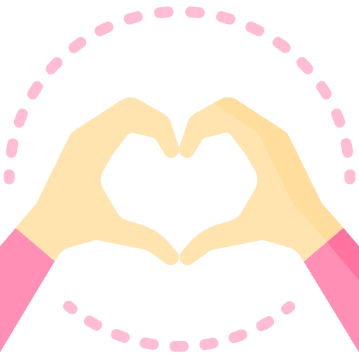 Heart hand hands give love icon Heart hand hands give love icon