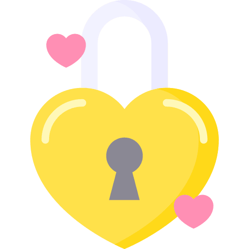 Padlock heart lock key padlock icon Padlock heart lock key padlock icon