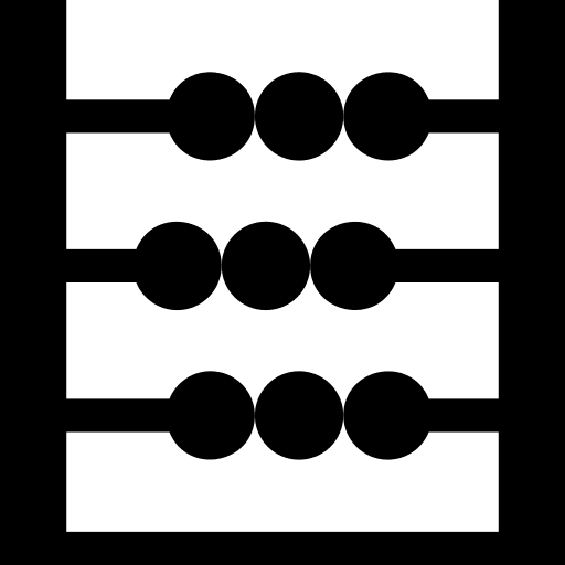 Abacus mathematical business calculator icon Abacus mathematical business calculator icon