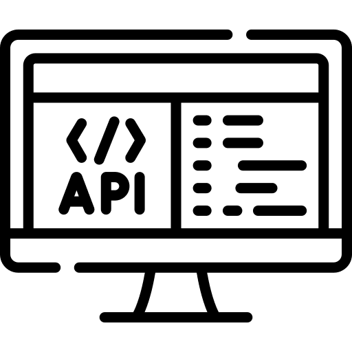 Api technology integration interface seo and web icon