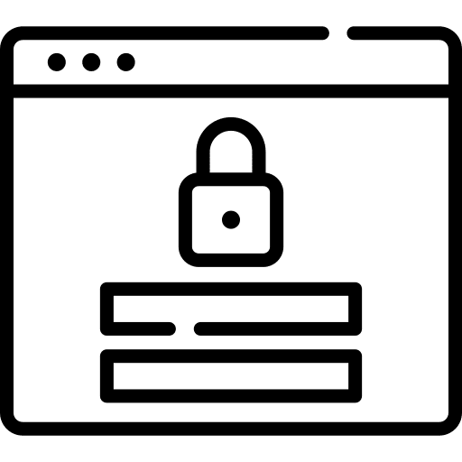 Log in password padlock browser icon