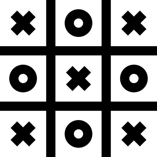 Tic tac toe gaming three in a row circle icon Tic tac toe gaming three in a row circle icon