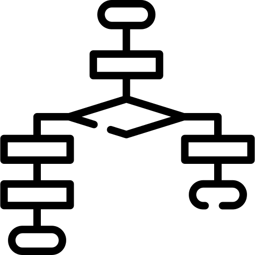 Algorithm networking operating model structure icon Algorithm networking operating model structure icon