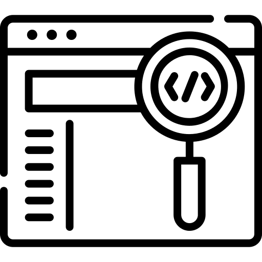 Backend seo and web website developer icon