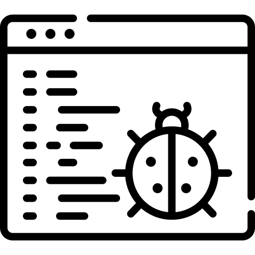 Bug coding programming virus icon Bug coding programming virus icon