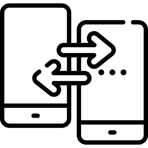 Data transfer ui smartphone technology icon Data transfer ui smartphone technology icon