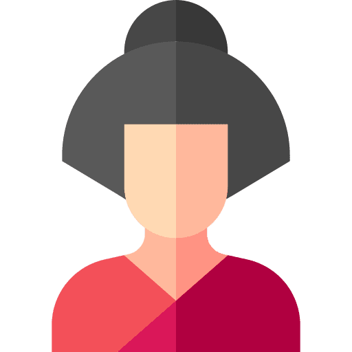 Geisha woman asian people icon