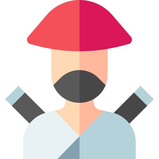 Ninja caucasian hat weapon icon Ninja caucasian hat weapon icon