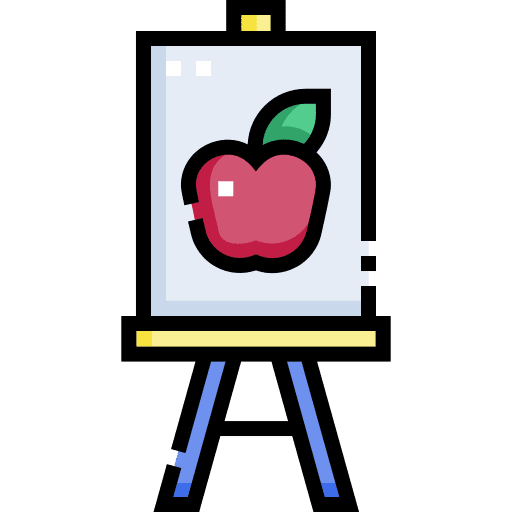 Easel easel landscape art and design icon