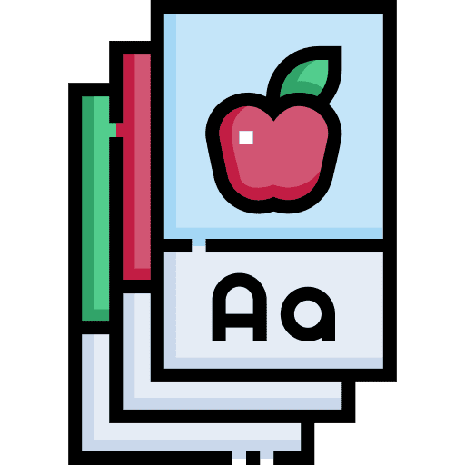 Flash card education flash card dictionary icon