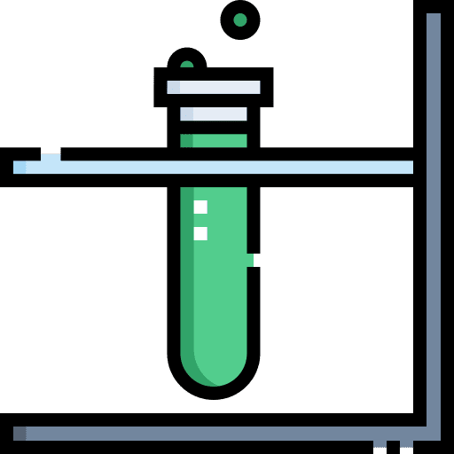 Chemistry test tube bacterium science icon