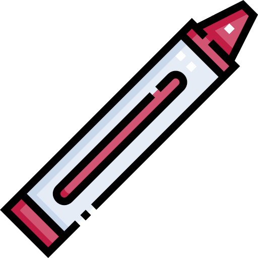 Crayon drawing education pencil icon