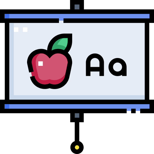 Learning online learning projection screen education icon