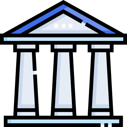 Museum bank architectonic temple icon