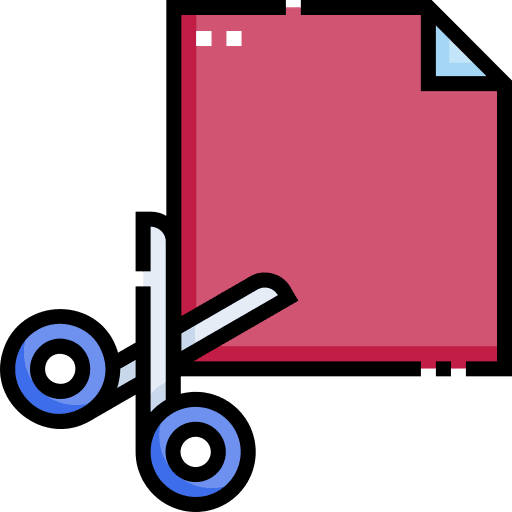 Paper scissors paper craft icon