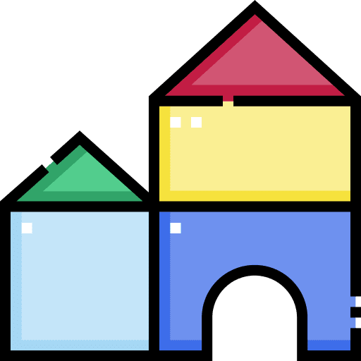 Blocks game blocks kid and baby icon
