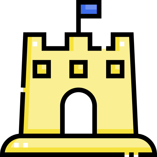 Sand castle childhood kid and baby holidays icon