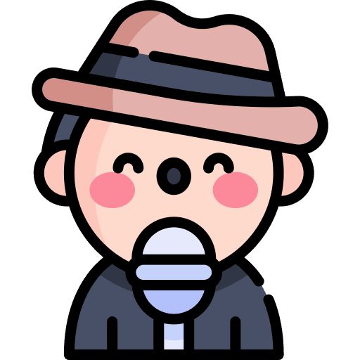 Singer profile man sing icon