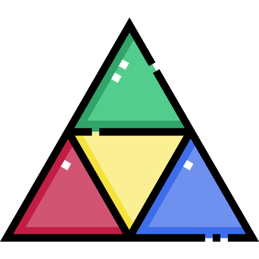 Triangle block interface shapes and symbols icon