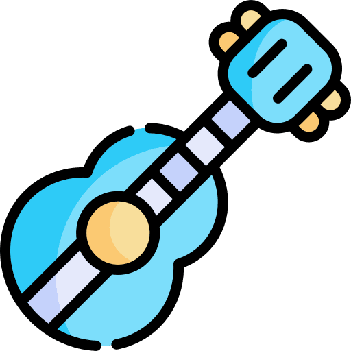 Guitar orchestra musical instrument music and multimedia icon Guitar orchestra musical instrument music and multimedia icon