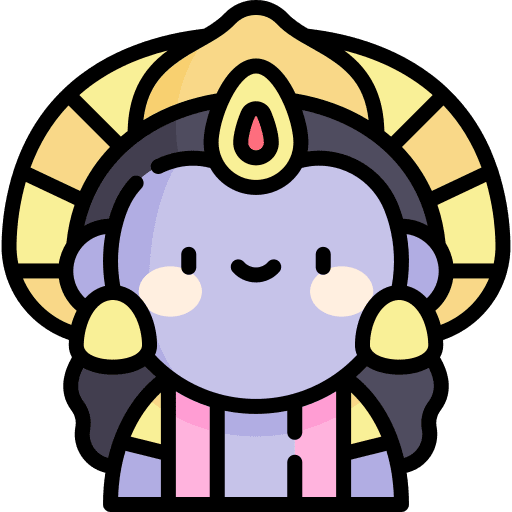 Vishnu hindu oriental india icon