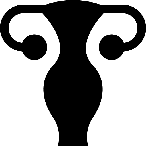 Uterus healthcare and medical vagina reproductive system icon