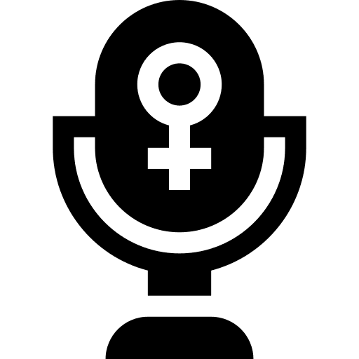Microphone symbol gender society icon Microphone symbol gender society icon