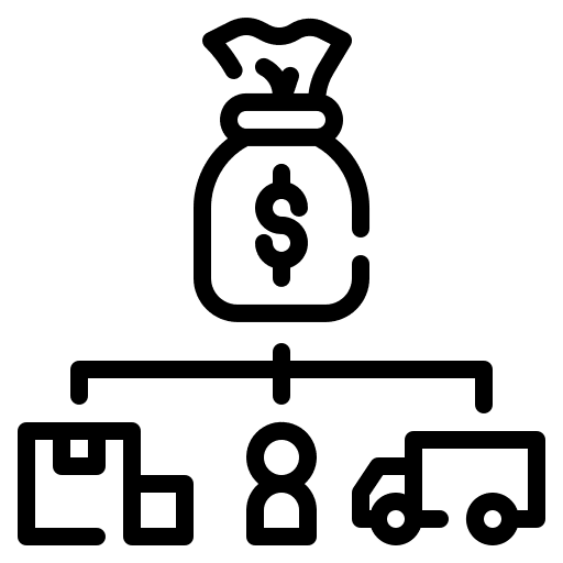 Cost organization expense structure icon