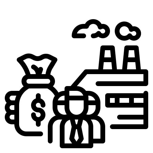 Resource company business and finance industry icon