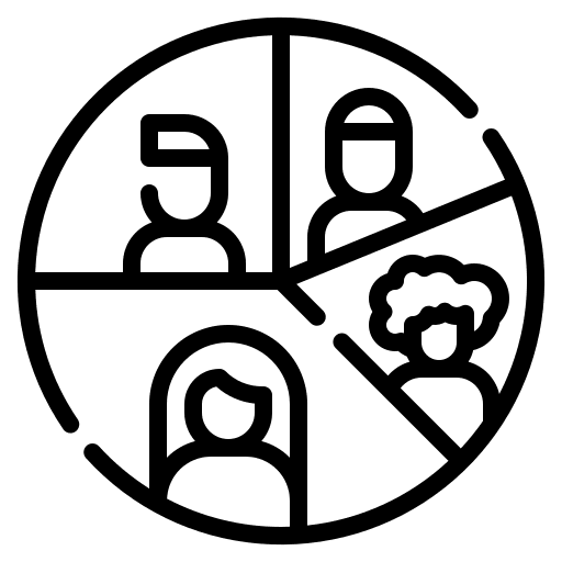 Segment customer business people icon