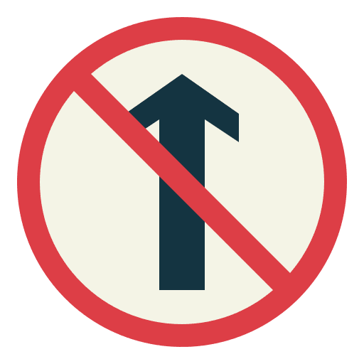 No entry no entry arrow up forbidden icon