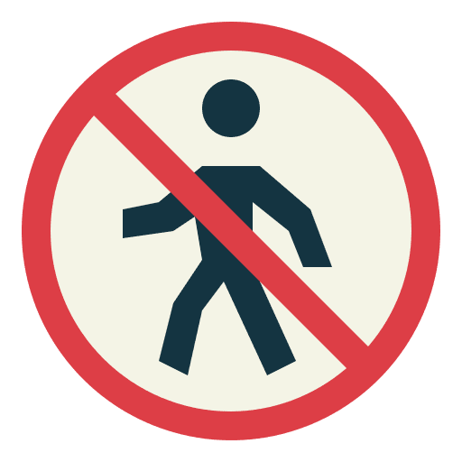 Pedestrian traffic sign road sign forbidden icon