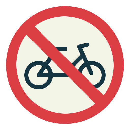 No bike traffic sign no bike signaling icon No bike traffic sign no bike signaling icon