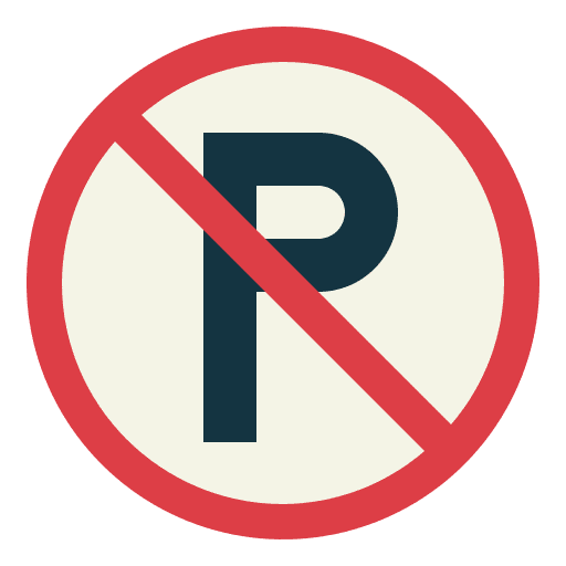 Parking signaling not allowed prohibition icon Parking signaling not allowed prohibition icon