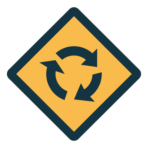 Roundabout signaling traffic sign roundabout icon Roundabout signaling traffic sign roundabout icon
