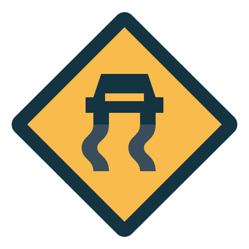 Slippery road road sign slippery road signaling icon Slippery road road sign slippery road signaling icon