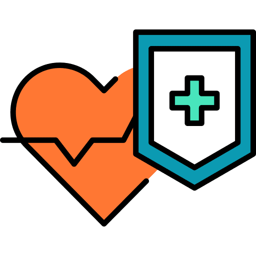 Heart heart cardiology shield icon