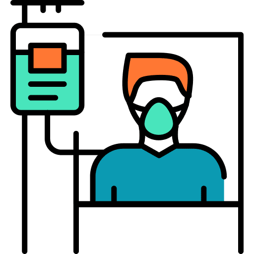 Sick sick hospital patient icon Sick sick hospital patient icon